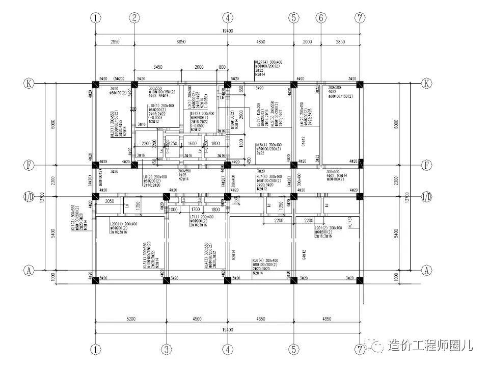 梁钢筋配筋图