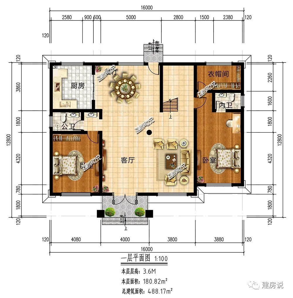 农村建房图纸:带影音室健身房的欧式别墅,带来住房新体验,生活新感官!