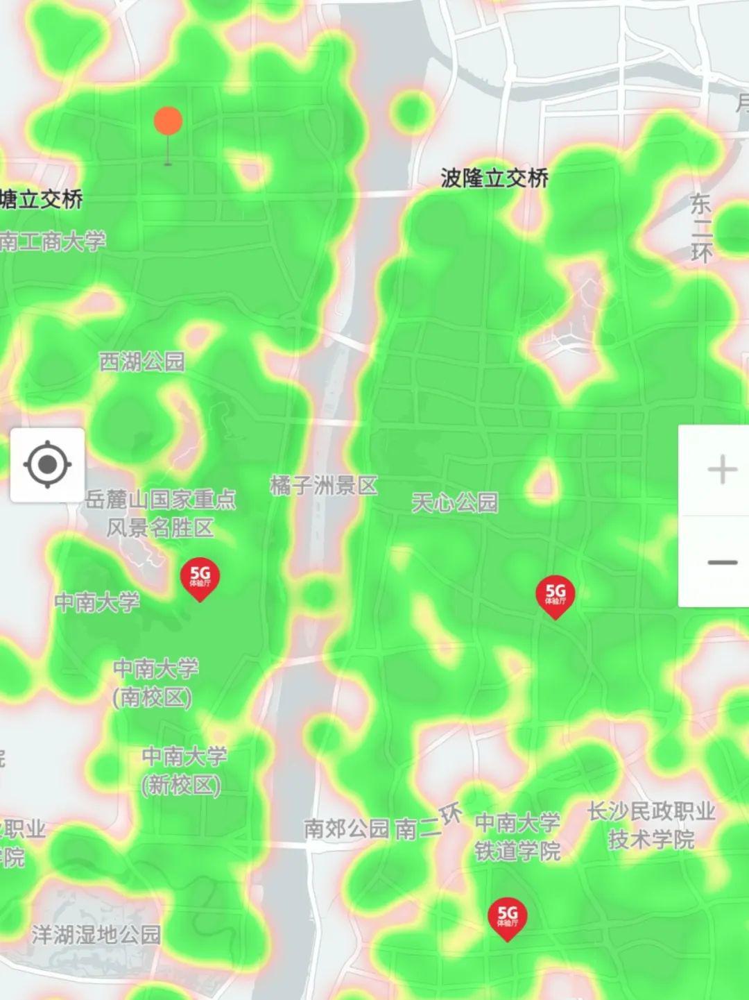 (配图为联通营业厅app展示的长沙部分地区5g网络覆盖,出于成本考虑,5g