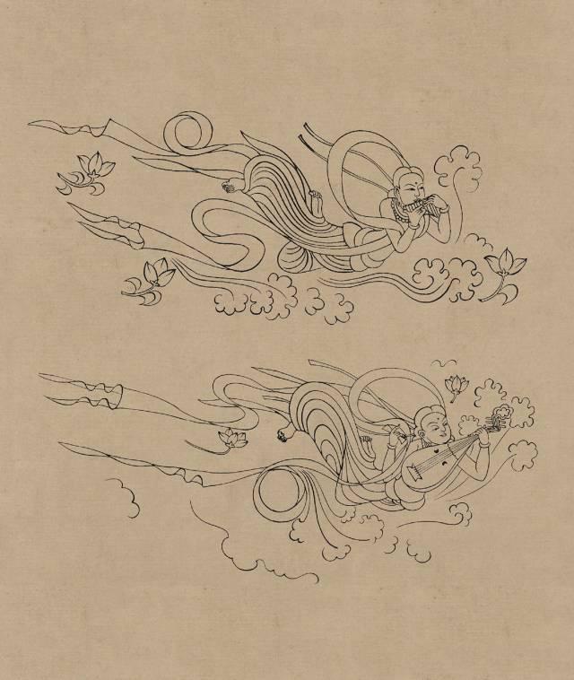 许多人痴迷的永乐宫壁画,敦煌莫高窟,克孜尔壁画线描