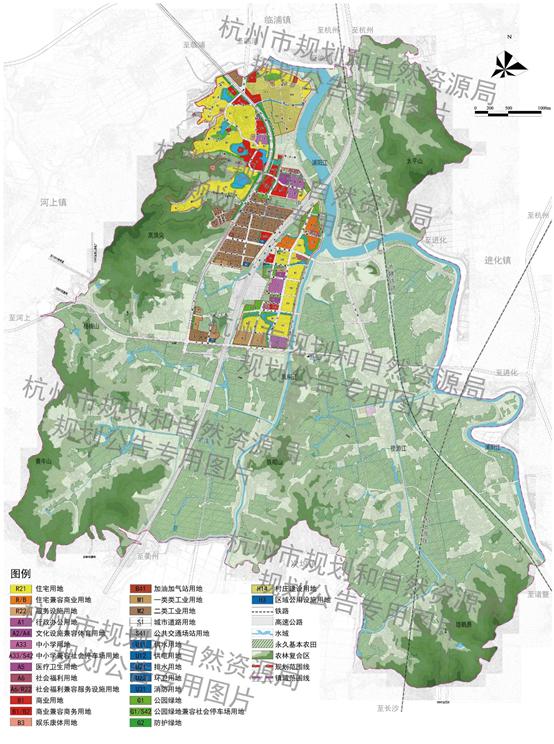 规划资源萧山分局委托浙江建院建筑规划设计院对浦阳单元进行控规修编