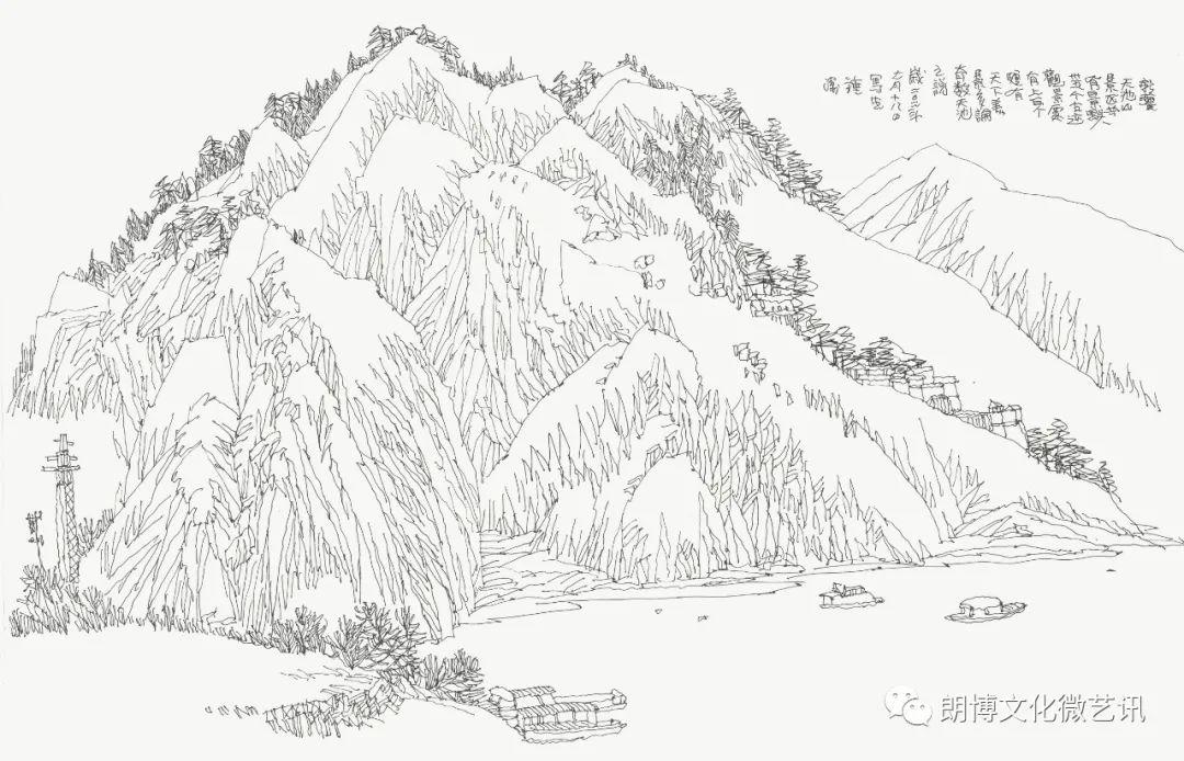超以象外得其环中钟涛先生山水线描浅析