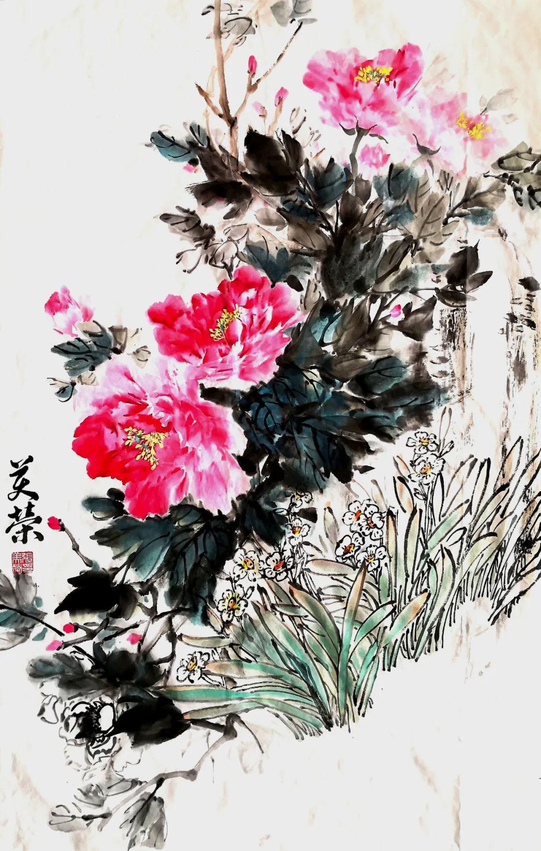 国画《国色天香》