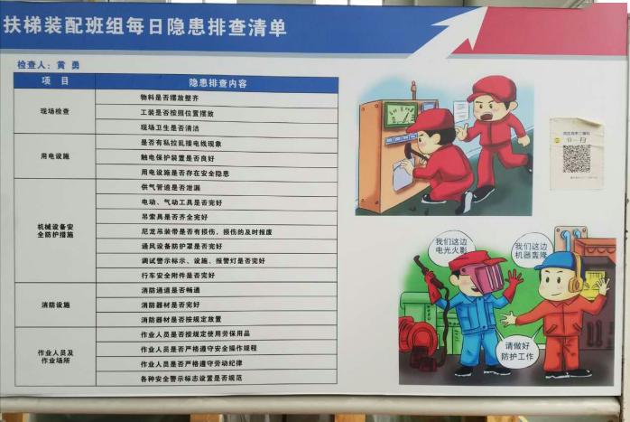 实拍双重预防机制现场标识标牌示例