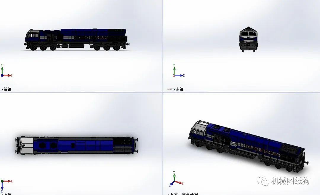 【其他车型】indian印度铁路机车火车模型3d图纸 solidworks设计 附