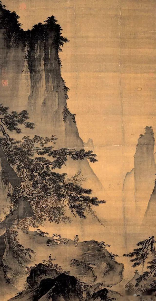 马远《寒江独钓》 马远的其他山水画,同样也无不在将中国画的意境表现