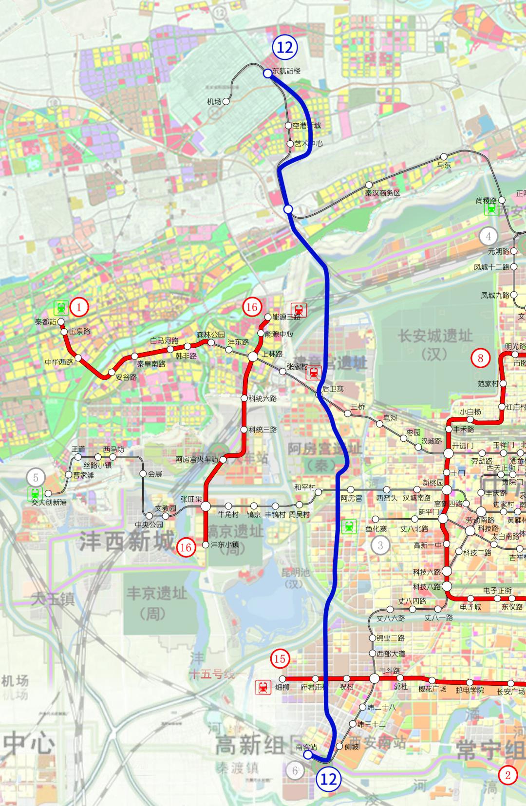 长度超越地铁2号线:大西安新中轴区,将再添南北地铁!