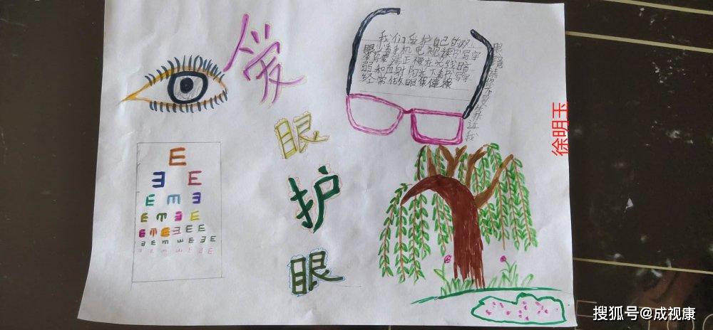 南阳市33小学一(2)班爱眼绘画作品选登