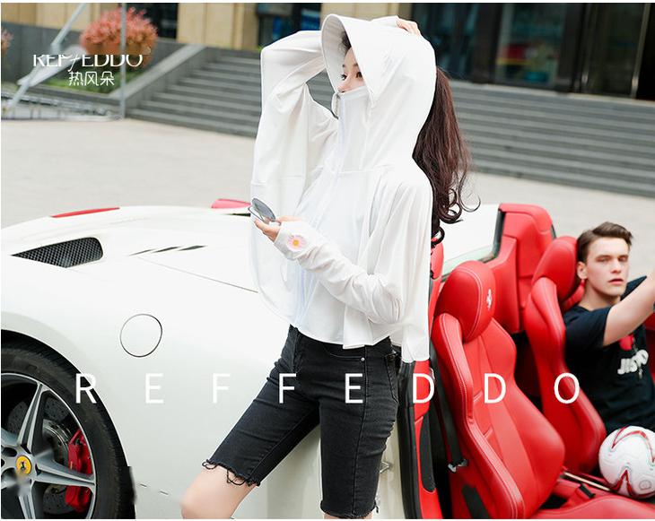 「紫外线」轻薄透气，360°防晒，整个夏天晒不黑~自带帽子和口罩的防晒衣