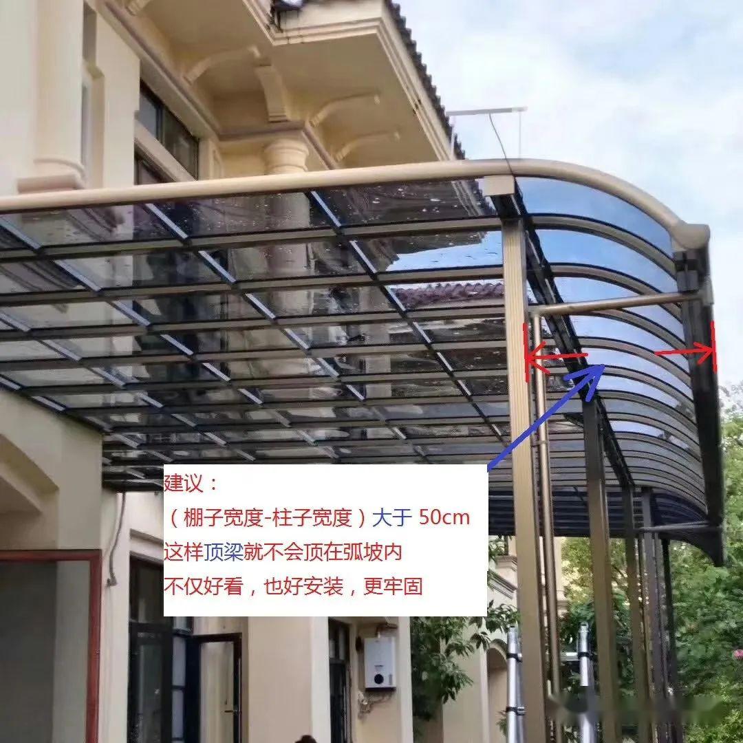 铝合金雨棚尺寸怎么量量法汇集