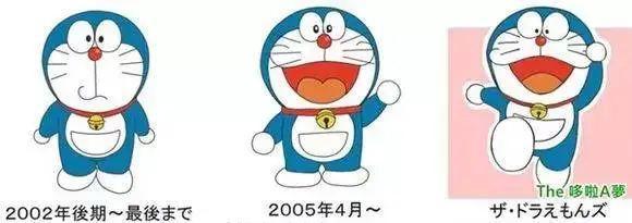 哆啦a梦几十年来的画风变化,蓝胖子的瘦身历程_身高
