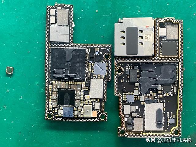 1/ 12 被重摔报废的iphone 11 pro max 拆机,取下主板.