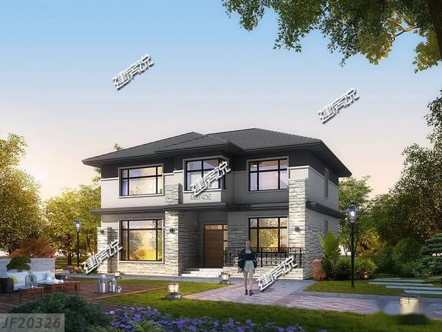 欧式小洋楼太普遍这款造价33万的现代风别墅,建一栋娶媳妇无忧