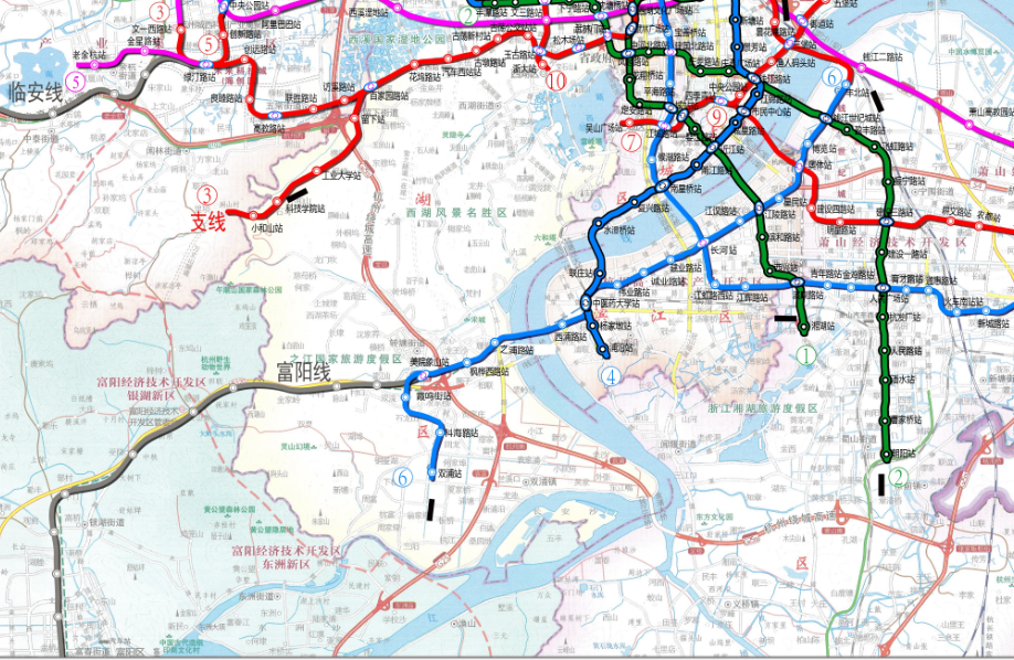 杭州地铁6号线及杭富线信号工程                  杭州地铁规划图