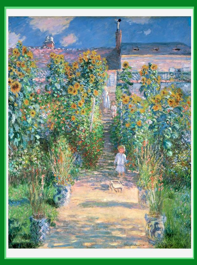 西方油画大师中还有一位也经常画向日葵,他就是莫奈,来看下.
