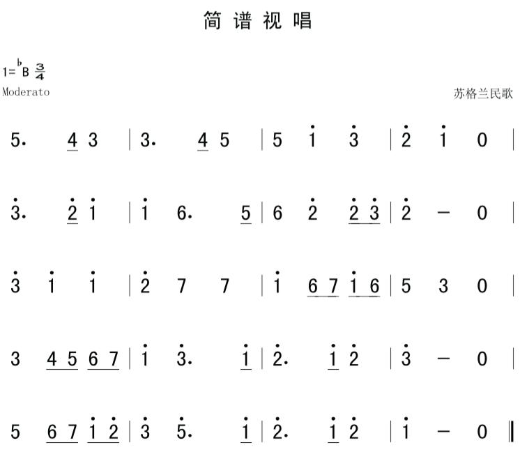 1到5的简谱_儿歌简谱大全100首1-5