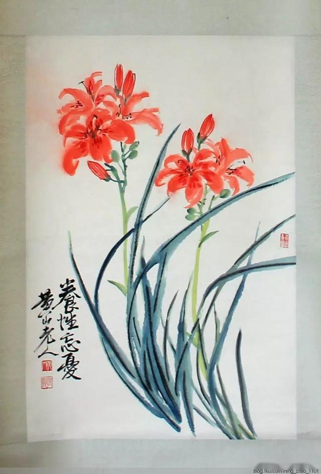 分享几组简单实用的写意花鸟画法