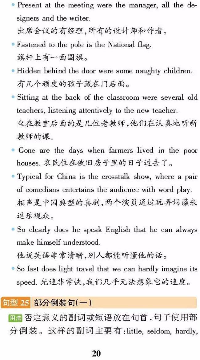 整理■2020年考生必看!高考英语重点句型整理