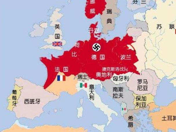 二战初期图,德国横扫欧洲