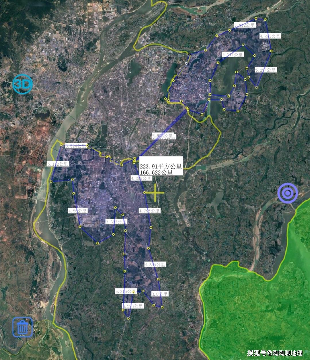 南昌市6区3县,建成区面积排名,最大是南昌县和市区连成一片了_城区