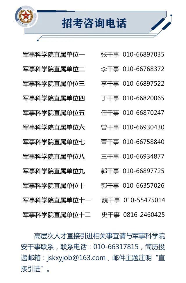 工资11000元以上！军事科学院公开招考文职人员岗位计划公告！