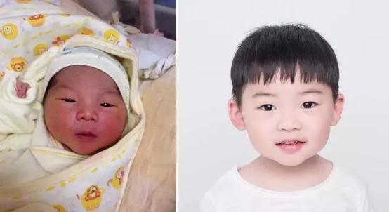 「宝宝」长开后的样子闪瞎你的眼,不信来看对比图别嫌弃刚出生的宝宝丑