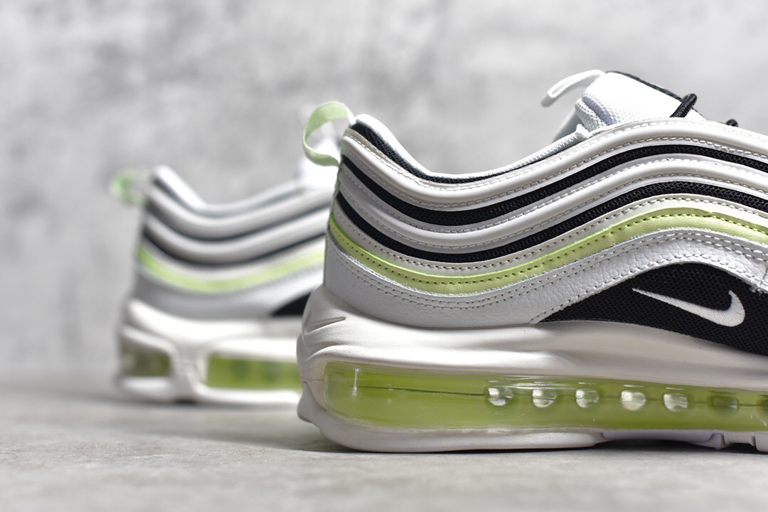 耐克nike air max 97 moss green 白绿3m子弹头气垫跑鞋