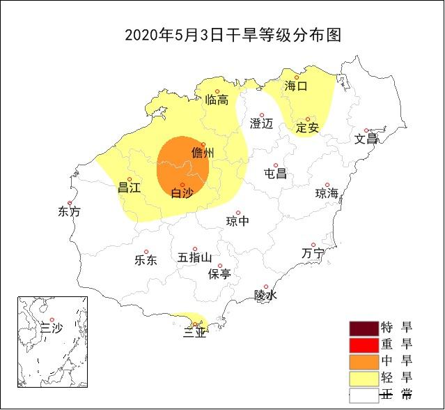 海南省气象部门本周增雨作业建议:5月4日～10日,海南岛西北半部地区