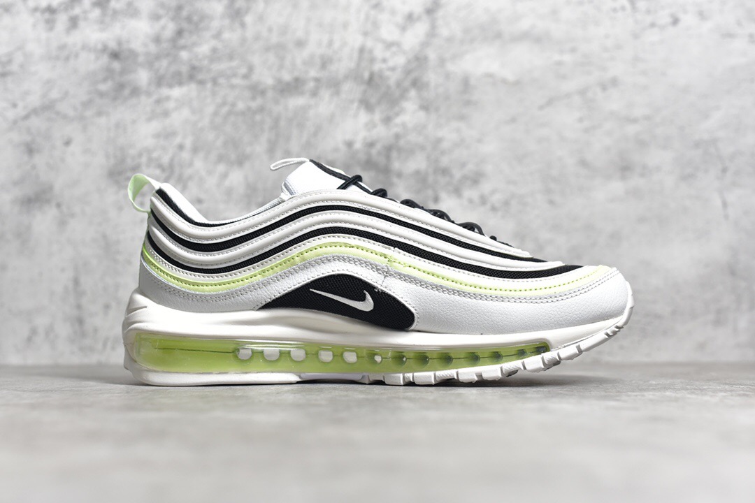 耐克nike air max 97 moss green 白绿3m子弹头气垫跑鞋