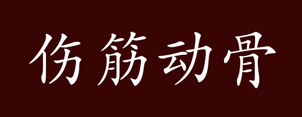 伤筋动骨的出处释义典故近反义词及例句用法成语知识