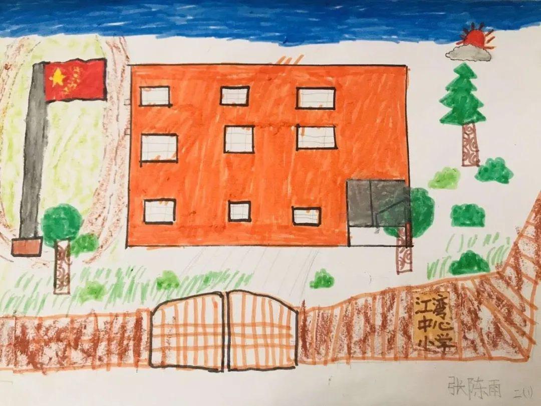 "画画记忆中的校园"二年级学生部分作品欣赏