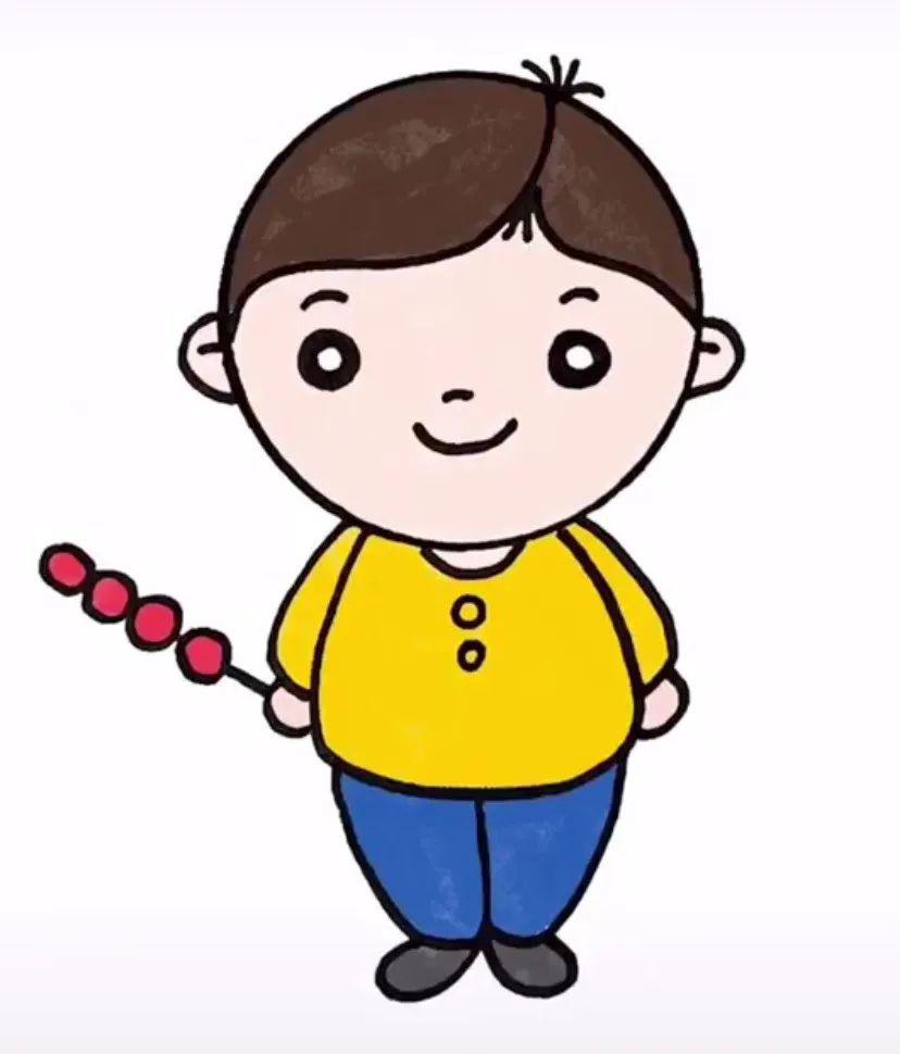 "疫"起做手工|幼儿园给子准备的简笔画小男孩!