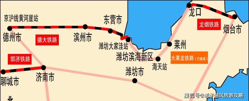 山东省贯通东西的第二条胶济铁路德龙烟铁路