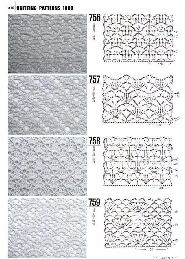 编织过程:图解是12个花,线材不一样的原因我钩了10个花,所以得根据