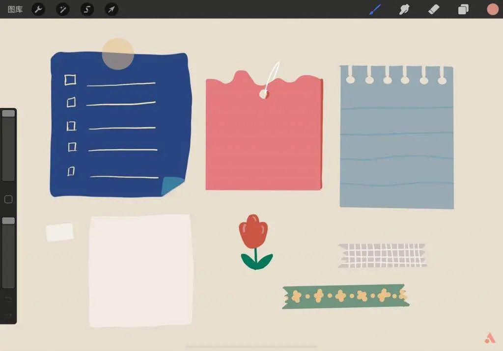 零基础上手ipad 神器 Procreate 你和手帐大神之间 差的就是这一款app 图层