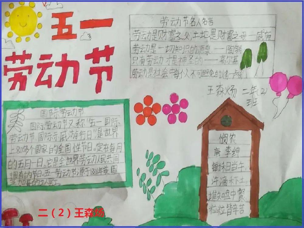 赤岗山小学开展"劳动最光荣"手抄报评比云展示活动