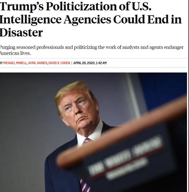 特朗普施压情报机构查“病毒”