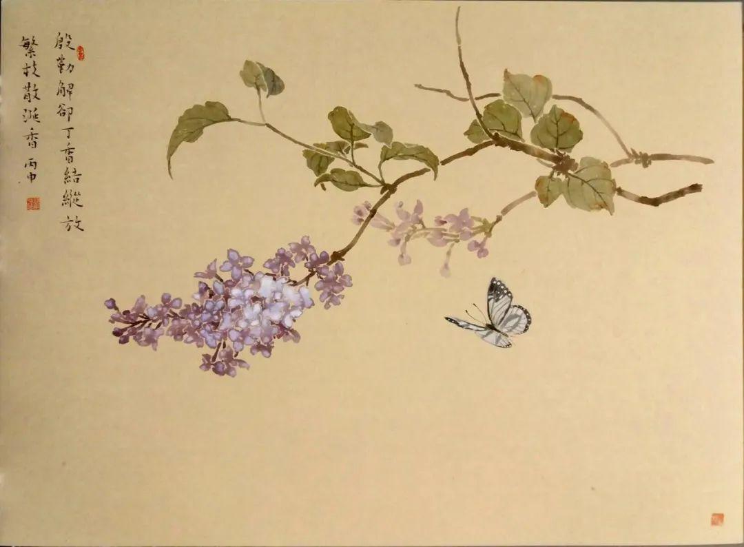 婧文|精美没骨花鸟扇面技法班(学4幅只需200元)