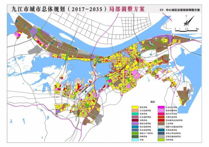 最新九江城市总体规划局部调整77个近期建设项目一览表