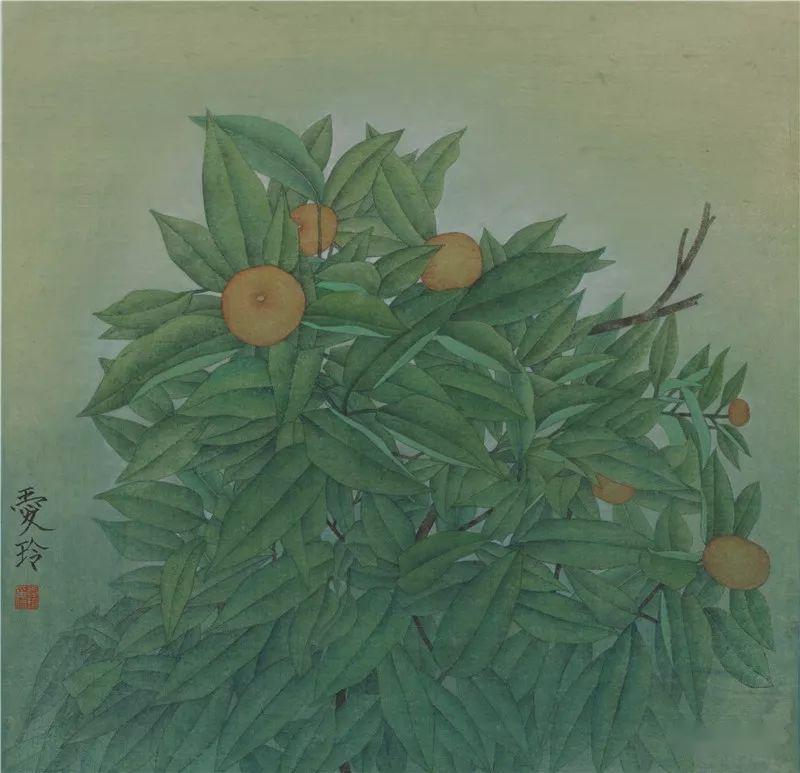 工笔 绢本 尺寸:22cmx36cm  2017年 工笔重彩 纸本  尺寸:44.