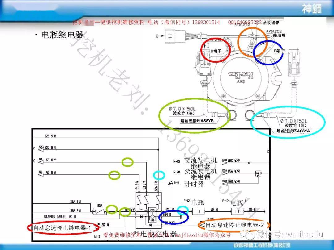 神钢内部 电磁阀传感器电瓶继电器等部件位置,工作原理,故障案例分析