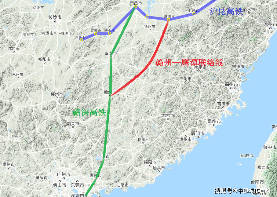 原创江西的机会来了修建省内一段高铁打通沪广高铁直连大通道