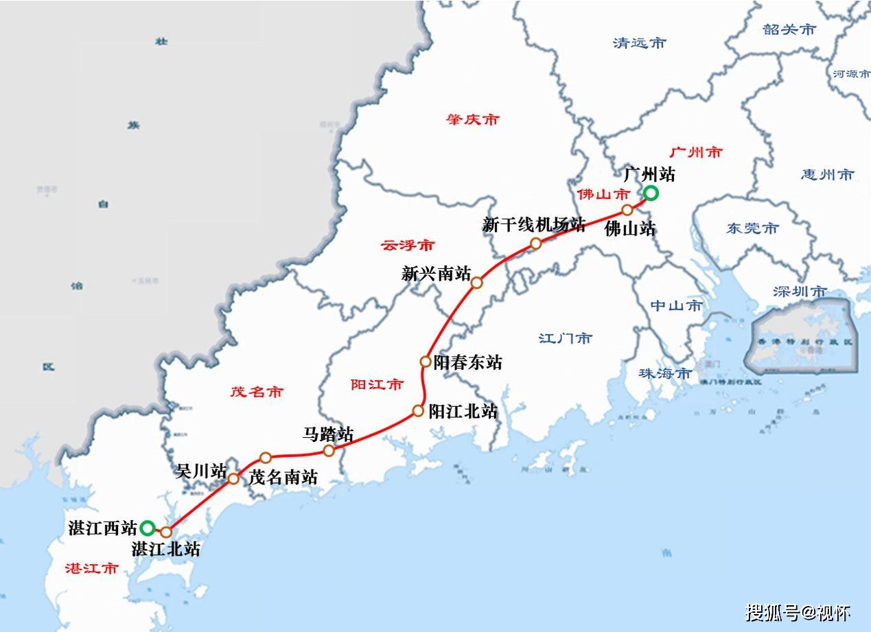 未来5年广东西部高铁大飞跃:湛江至少4条高铁领跑粤西