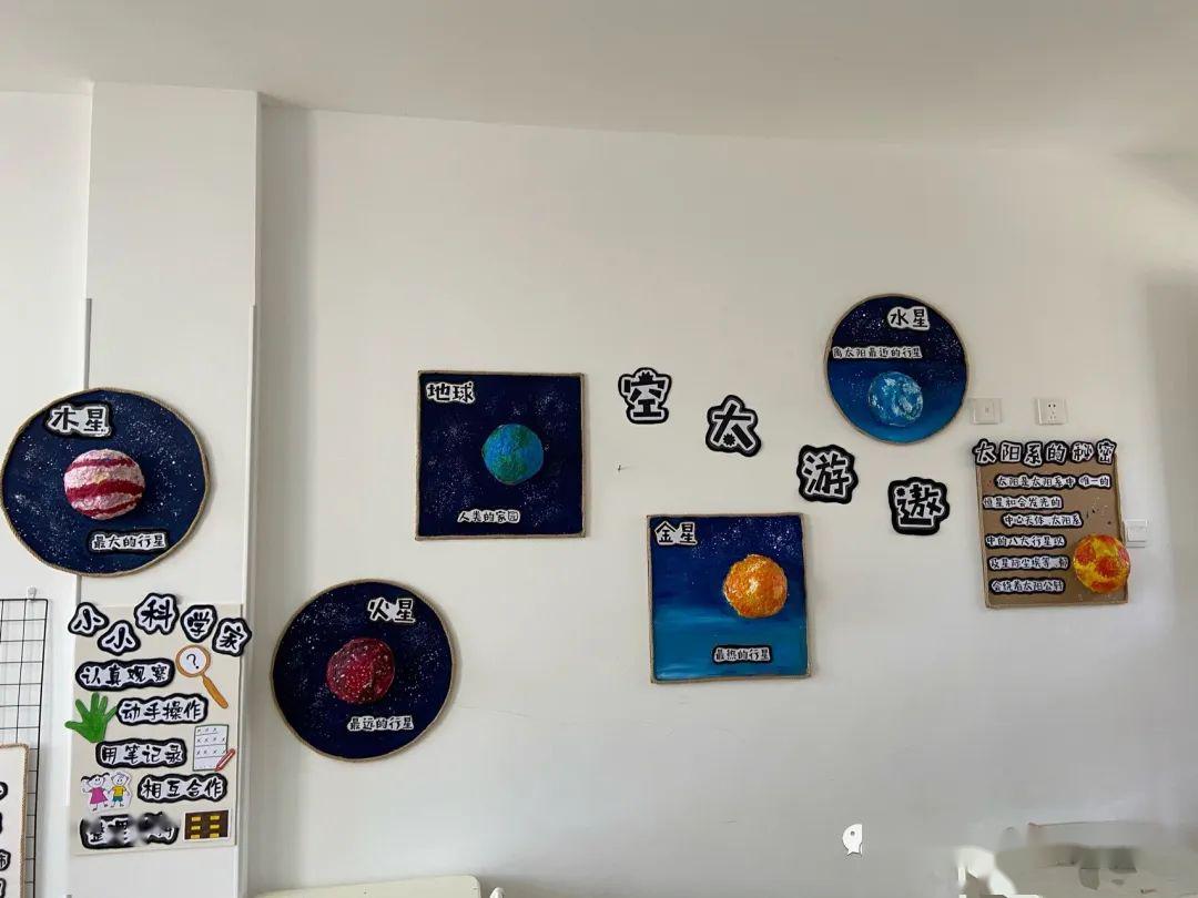 科学环创 科探室环创,来源于八大行星的特色,遨游太空,根据生活中的