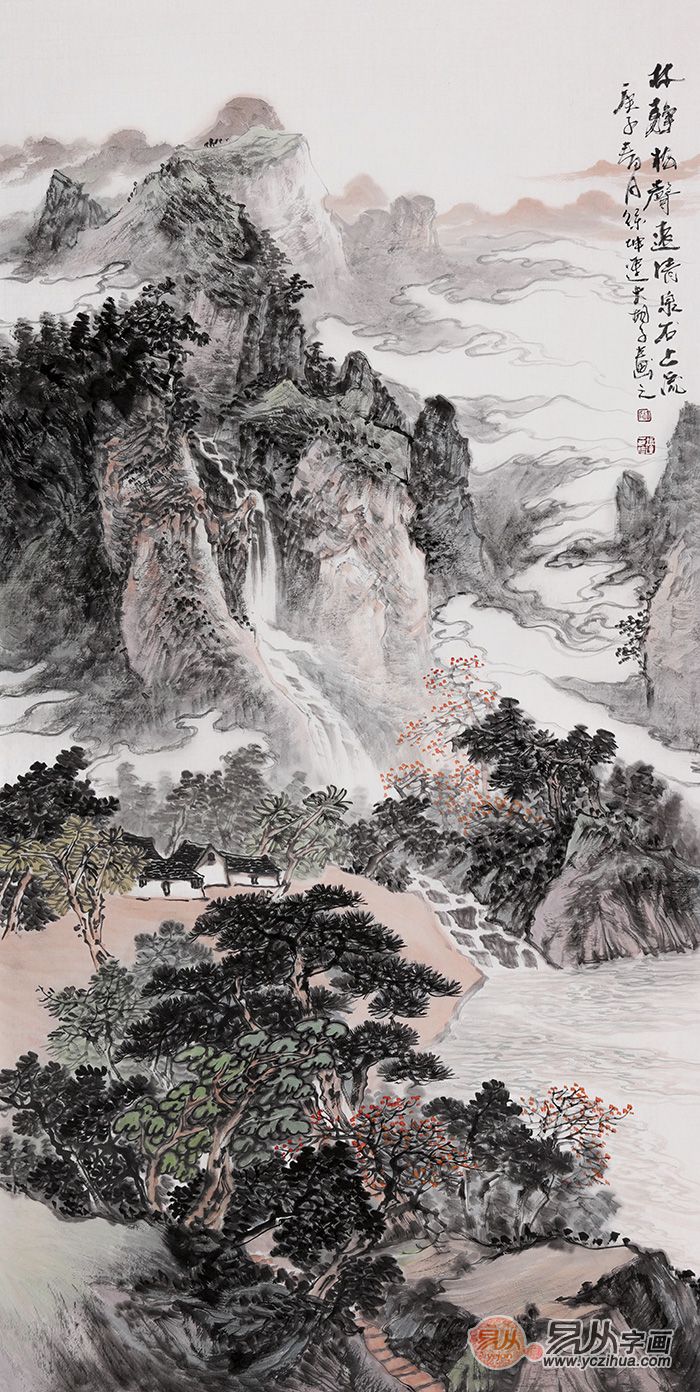 挂一幅山水画作,轻松解决玄关装饰