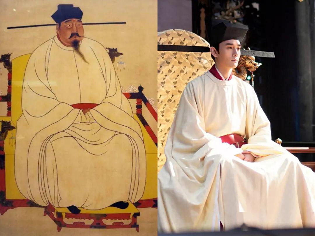 看看汗青上的宋仁宗画像和王凯扮演的宋仁宗停止比拟一番,宋朝皇帝