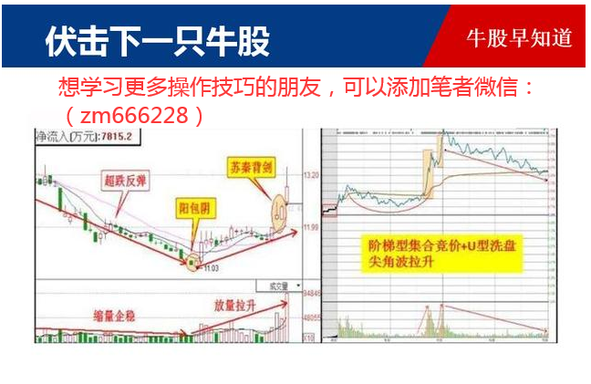 可见有更多的资金逐步参与进来,并且出现了苏秦背剑k线组合,多头拉升
