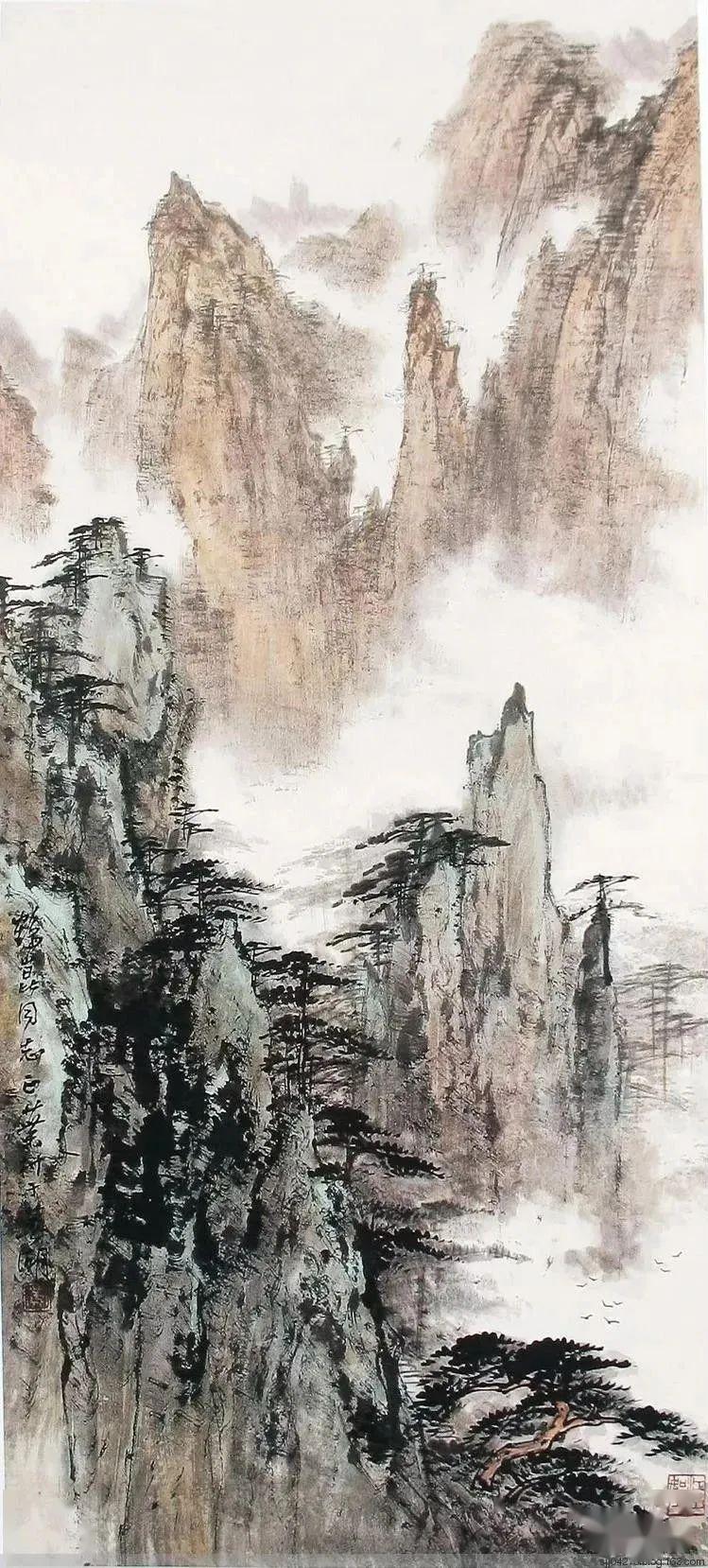 黄叶村山水画