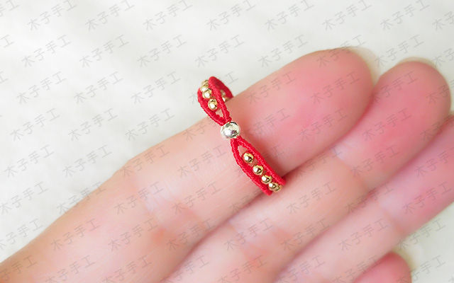 原创漂亮的红绳戒指,编法简单,款式大方,母亲节送给妈妈太合适啦