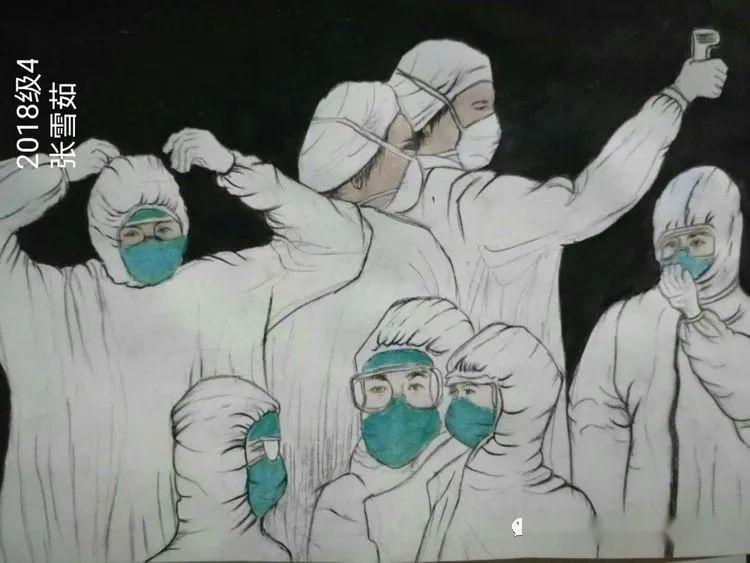 执笔为戈,以画抗疫:东明一中学子用画笔致敬抗疫英雄